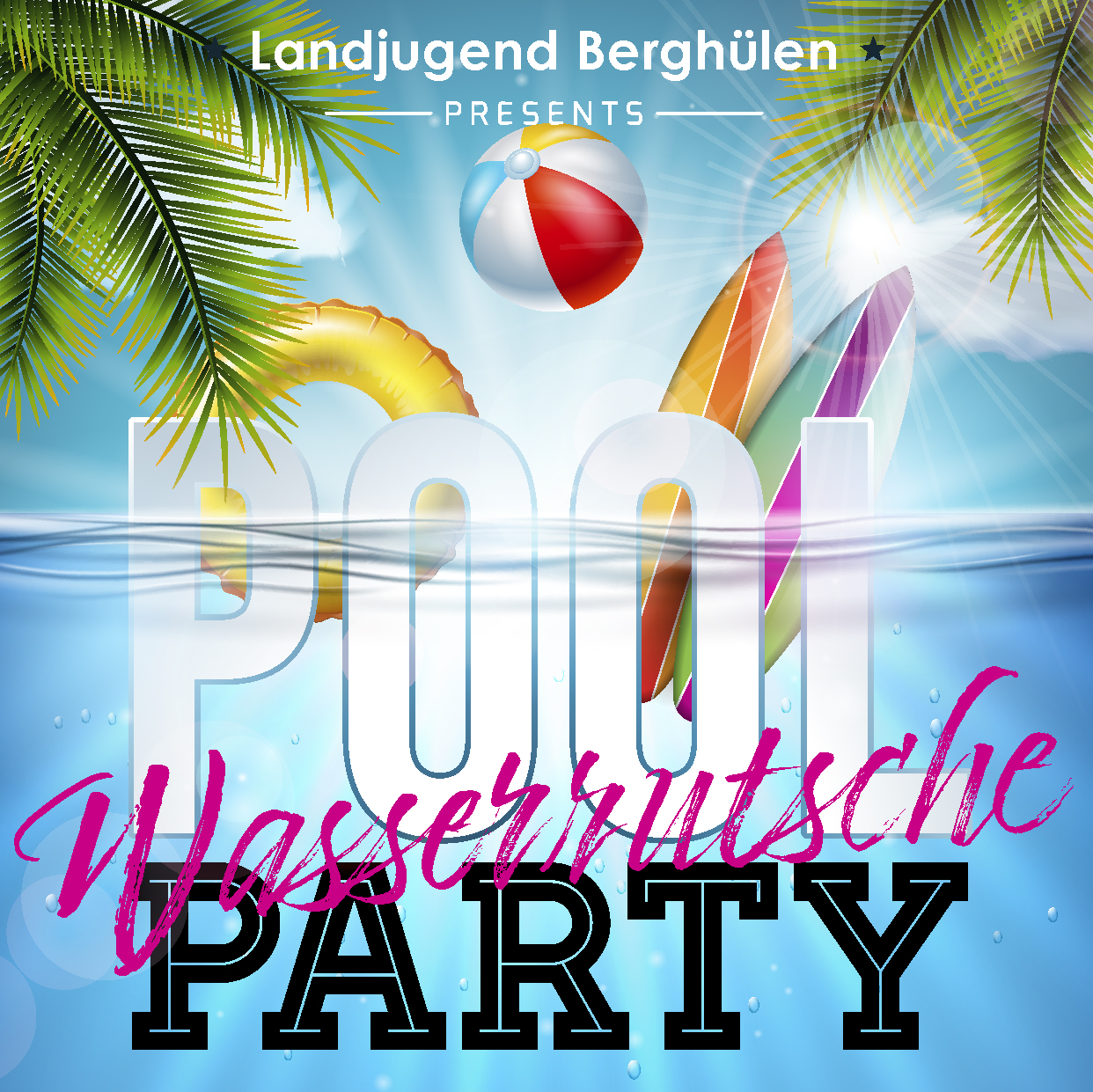 Wasserrutschenparty