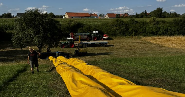 Aufbau für Wasserrutsche