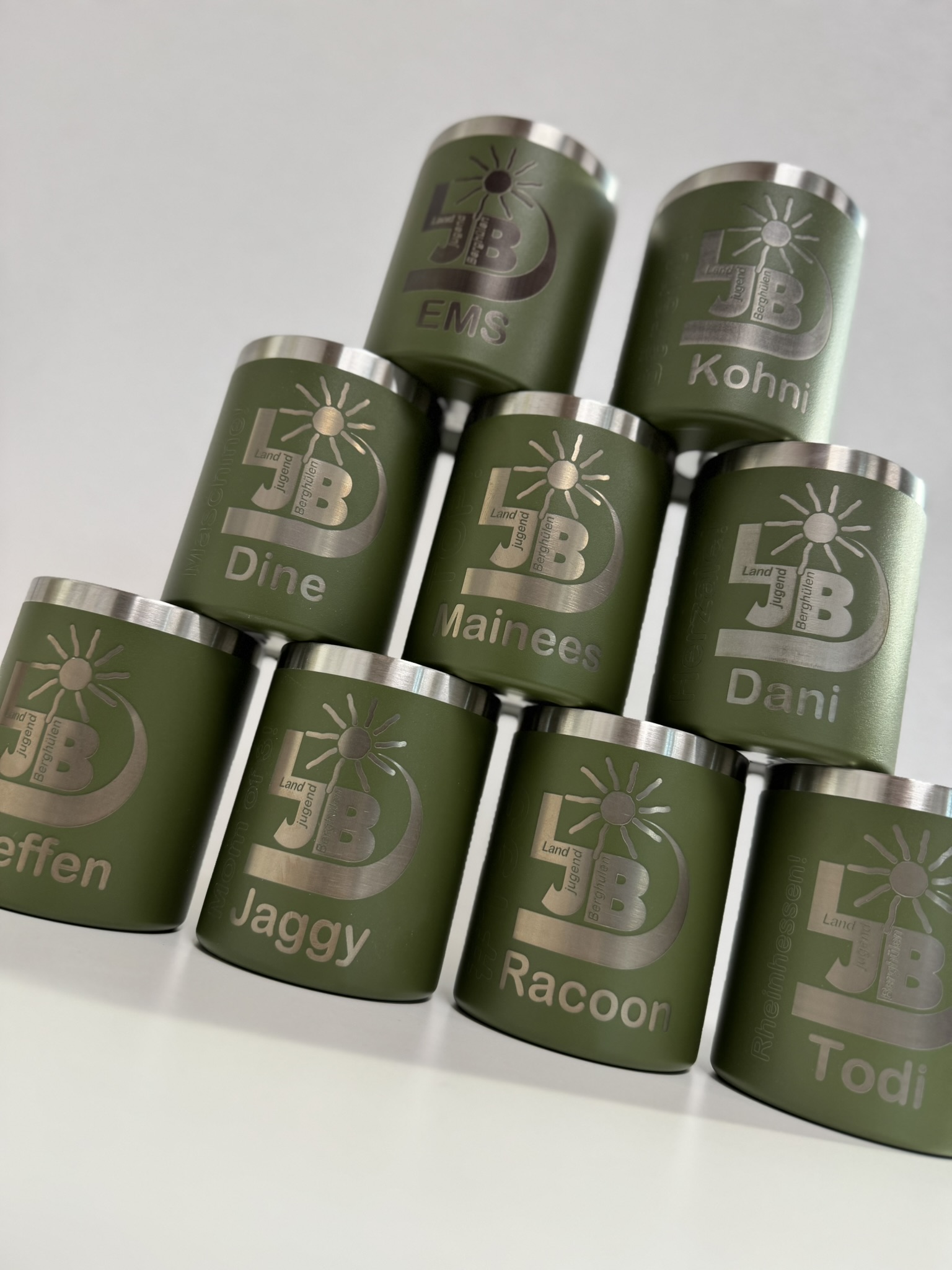 Becher aus Eigenproduktion